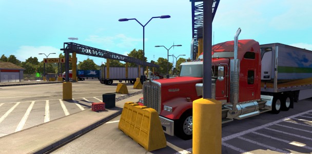 American Truck Simulator - Custom 4-monitor (3+1) (Gameplay)