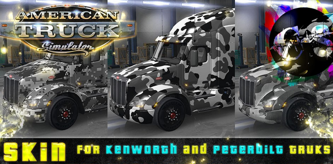 3x Your Mimetic Colors Skin for Kenworth and Peterbilt Trucks