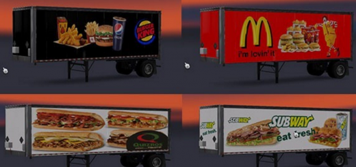 American Fast Food Trailers Skins