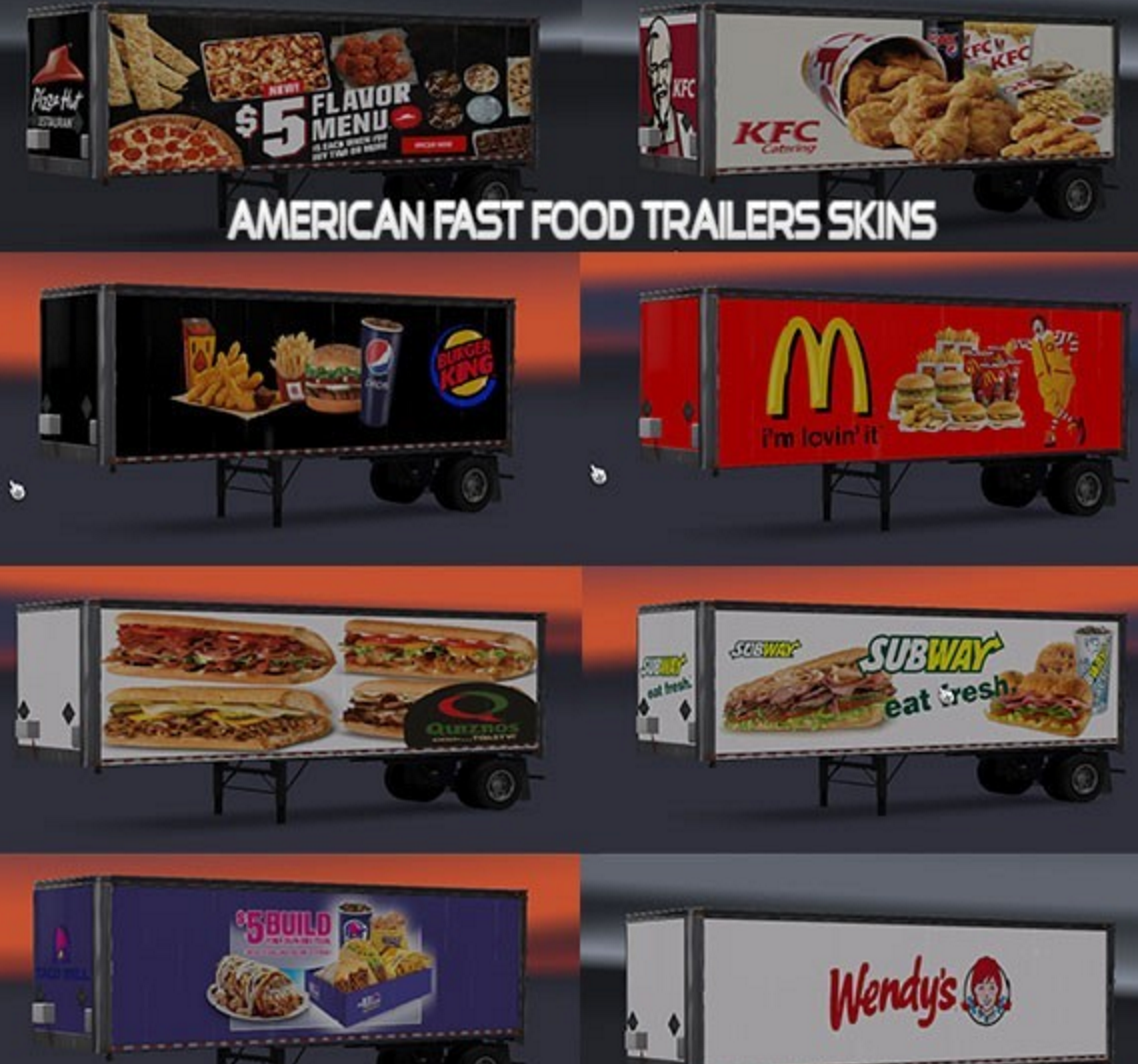 American Fast Food Trailers Skins