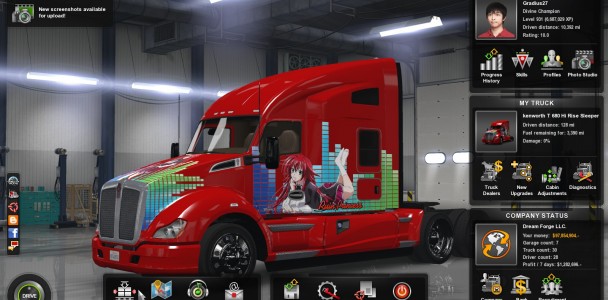 Rias Gremory Skin for Kenworth T680 2