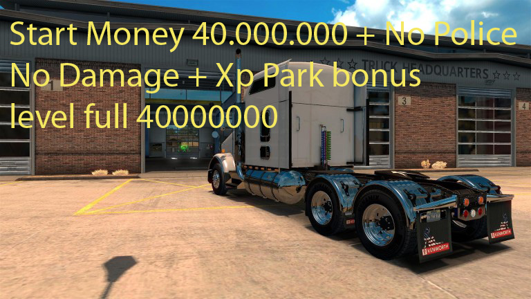 Start Money 40.000.000 + No Police, No Damage + Xp Park bonus level full 40000000-