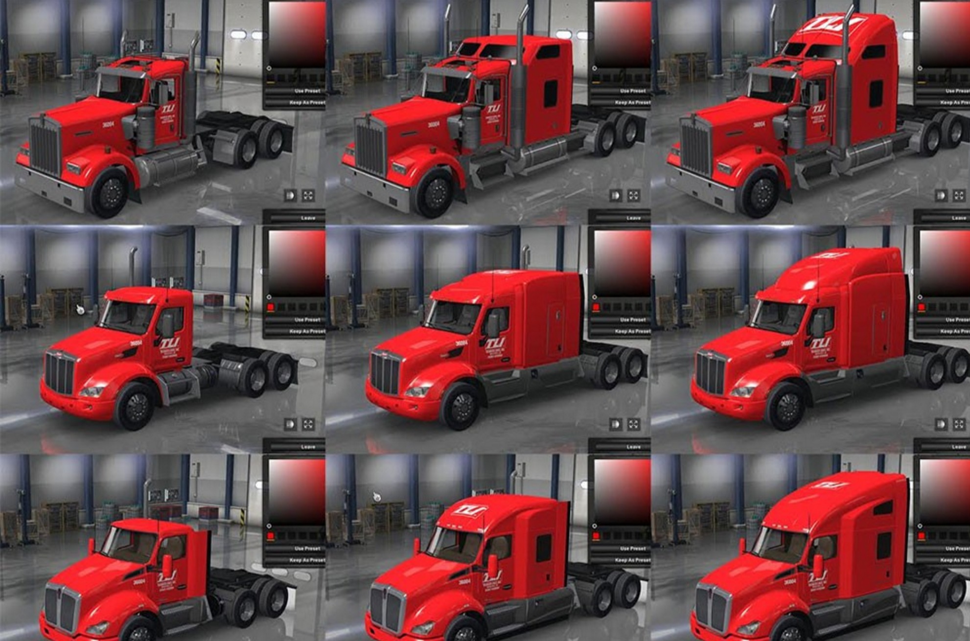 Transco Lines Company skins for all 3 CS trucks