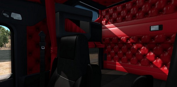 Updated Kenworth W900 Redsteel Interior 3