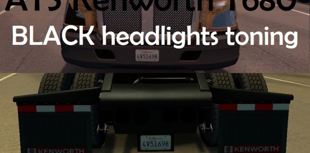 Kenworth T680 BLACK headlights toning 2