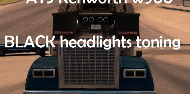 Kenworth W900 BLACK headlights toning 2