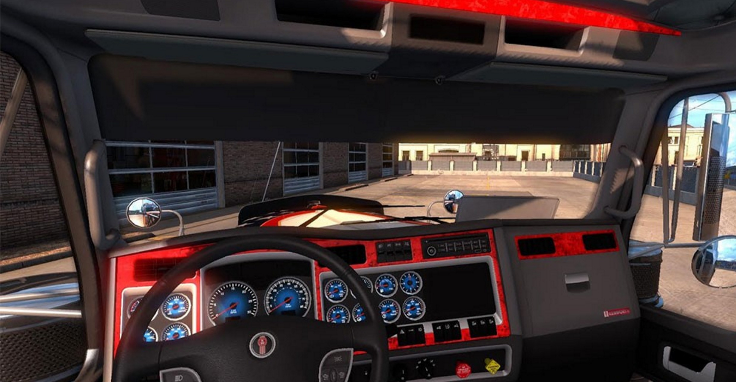 Kenworth W900 Dashboard Blue American Truck Simulator Mod