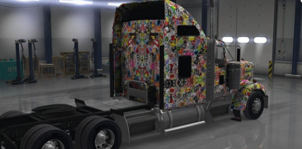 Sticker Bomb Skin Pack – For all 3 ATS trucks 1