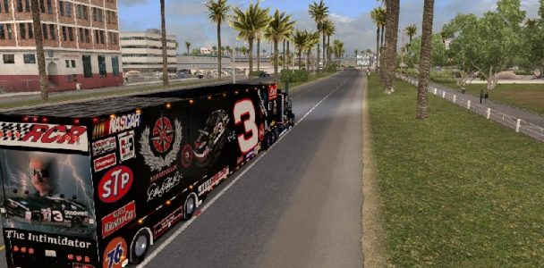 NASCAR featherlite MODIFIED trailer ,Dale Earnhardt SR. tribute trailer (1)