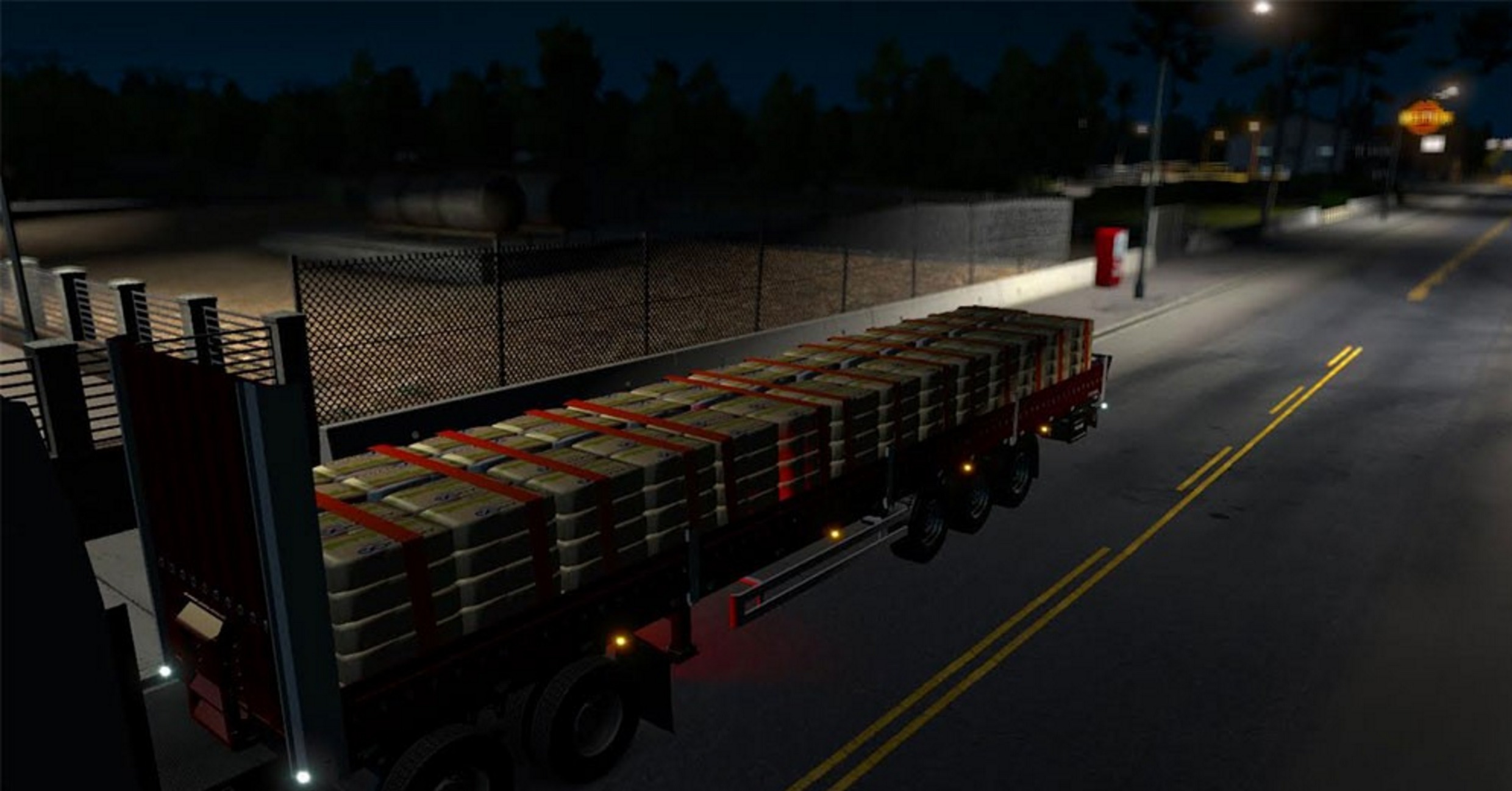 Red cement Trailer