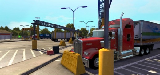 American Truck Simulator - Custom 4-monitor (3+1) (Gameplay)